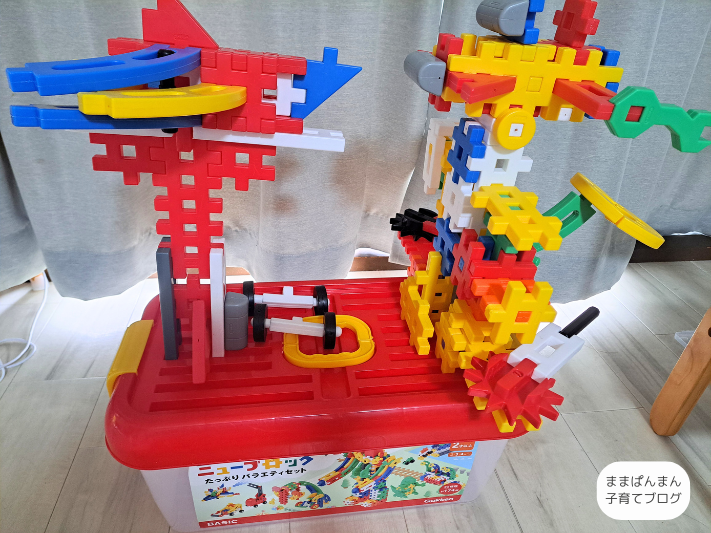 学研ニューブロックたっぷりバラエティセットで子ども達が作った作品