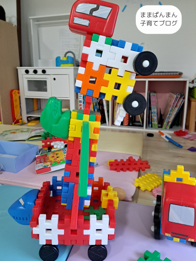 学研ニューブロックを使って子どもた作った作品