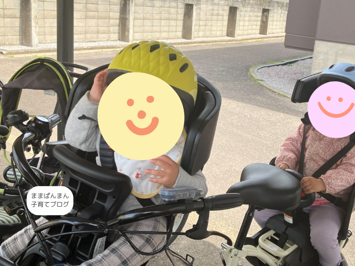 子ども達がOGKパイン（pine）のヘルメットを実際に被っている様子